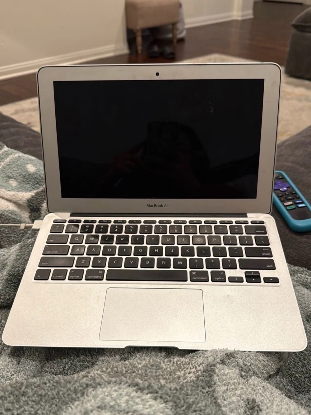 Apple MacBook Air Silver and Black Ultraportable Laptop with Charger